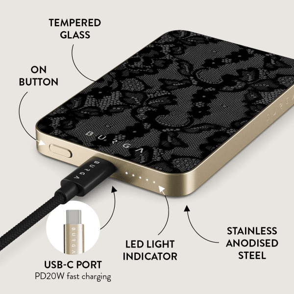 Powerbank MagSafe 5000 mAh Magnetic Guld