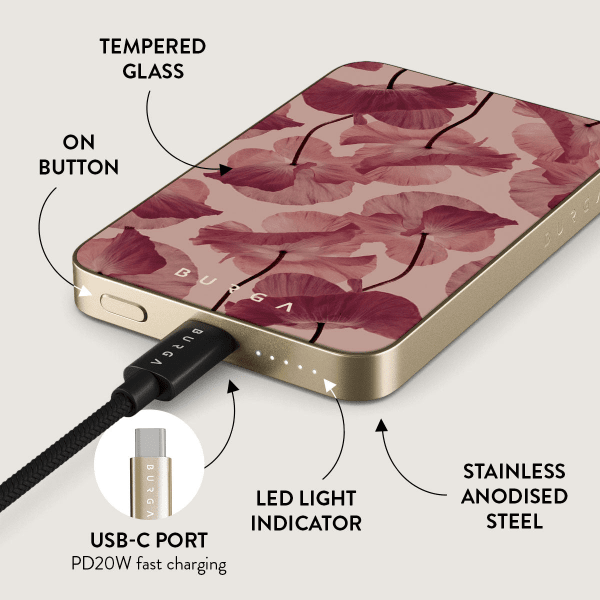 Powerbank MagSafe 5000 mAh Tender Kiss Guld