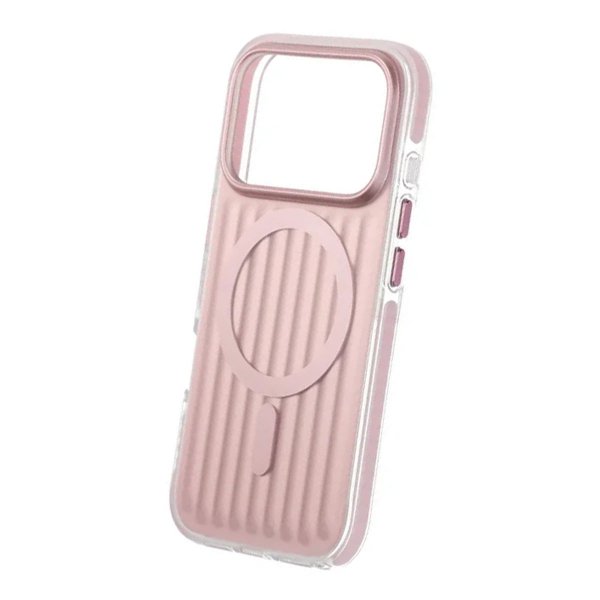 iPhone 17 Pro Skal Korrugerad MagSafe Rosa