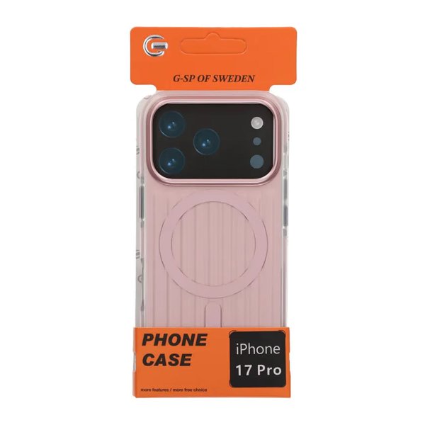 iPhone 17 Pro Skal Korrugerad MagSafe Rosa