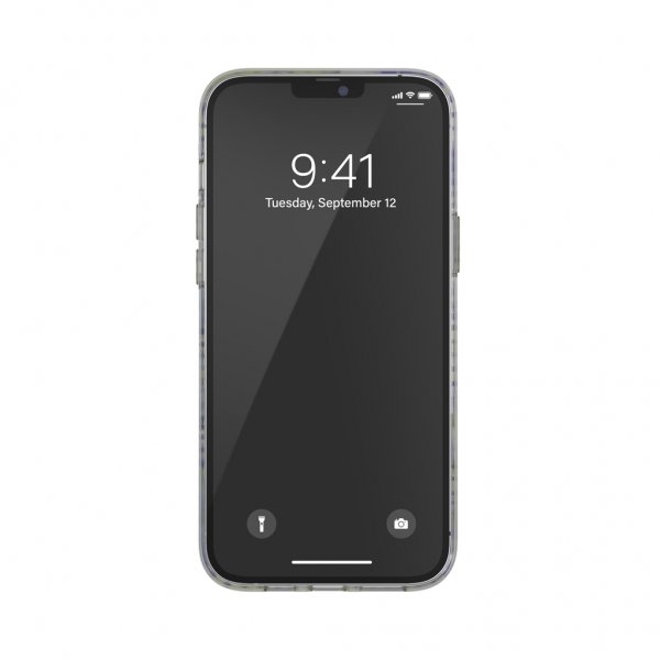 iPhone 12 Pro Max Skal Snap Case Clear AOP Blue/Neon Lime