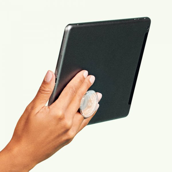 PopGrip Clear Glitter Silver