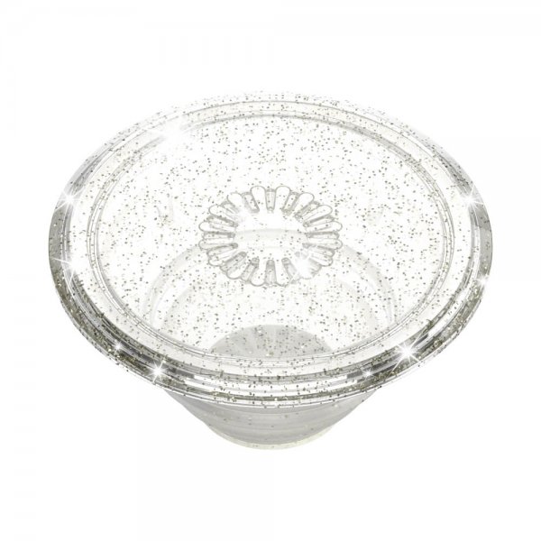 PopGrip Clear Glitter Silver