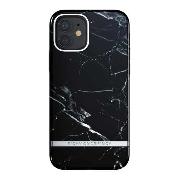 iPhone 12/iPhone 12 Pro Skal Black Marble