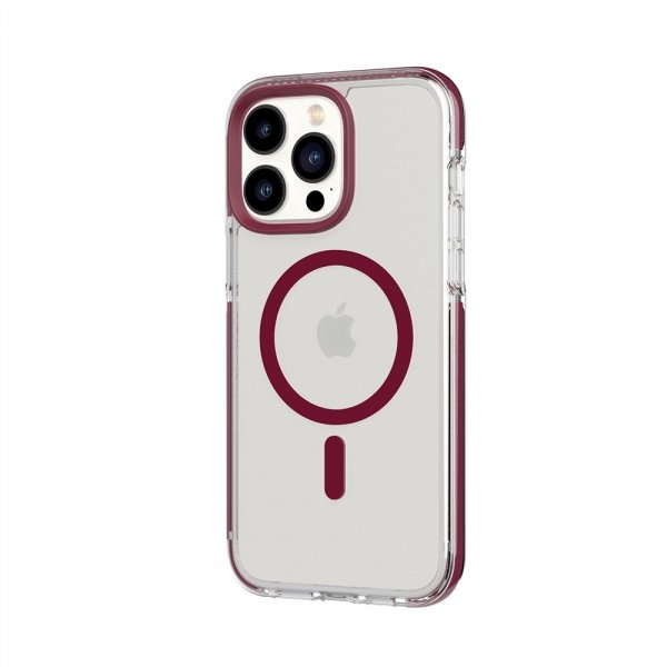 iPhone 14 Pro Max Skal Evo Crystal MagSafe Burgundy