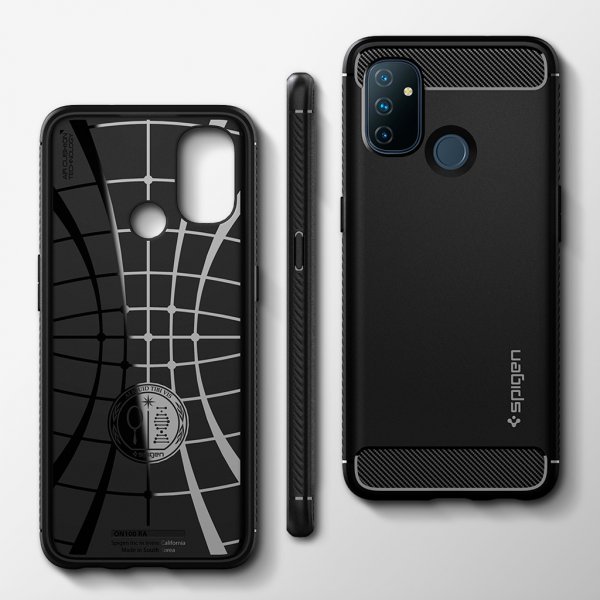 OnePlus Nord N100 Skal Rugged Armor Matte Black