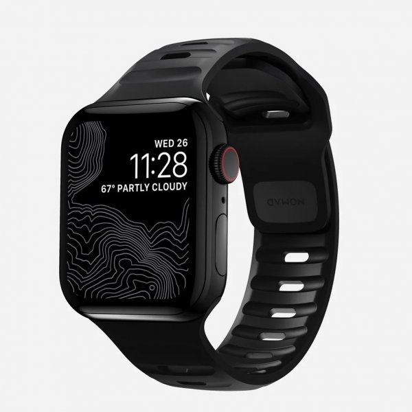 Apple Watch 42/44mm/Apple Watch Ultra Armband Sport Strap Svart