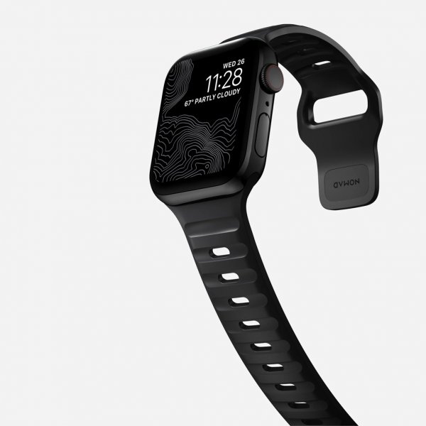 Apple Watch 44/45/46mm/Apple Watch Ultra Armband Sport Band Svart