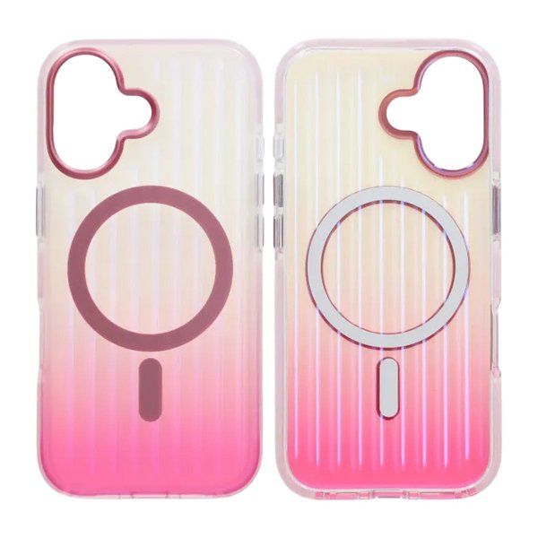 iPhone 17 Skal Korrugerad MagSafe Rosa