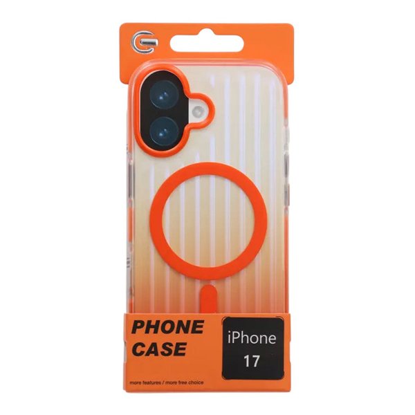 iPhone 17 Skal Korrugerad MagSafe Orange