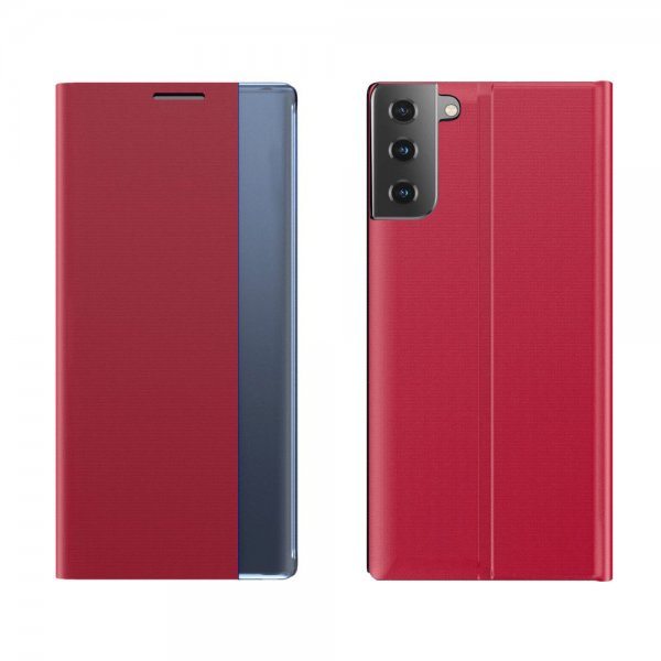 Samsung Galaxy S21 Fodral Caller-ID Röd