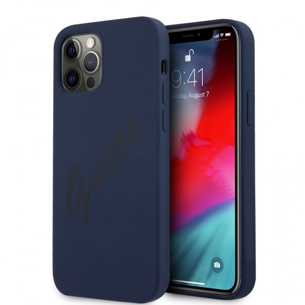 iPhone 12 Pro Max Skal Vintage Silicone Blå