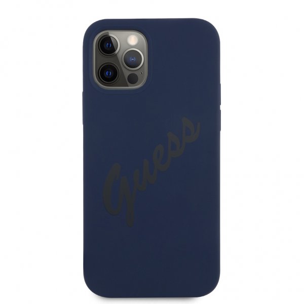 iPhone 12 Pro Max Skal Vintage Silicone Blå