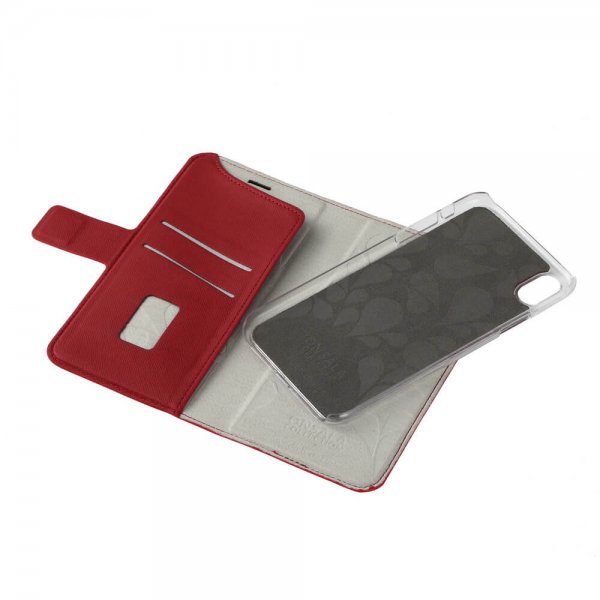 iPhone Xr Fodral Fashion Edition Löstagbart Skal Saffiano Röd