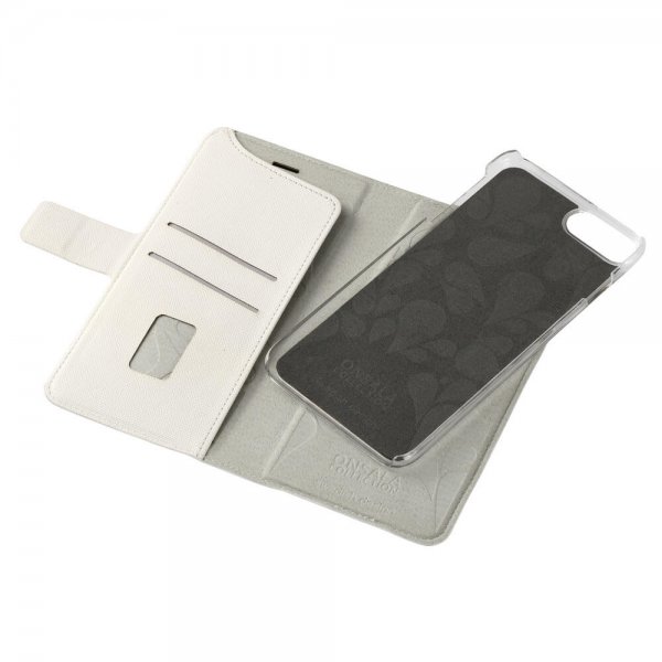 iPhone 6/6S Plus/iPhone 7 Plus/iPhone 8 Plus Fodral Fashion Edition Löstagbart Skal Saffiano Vit