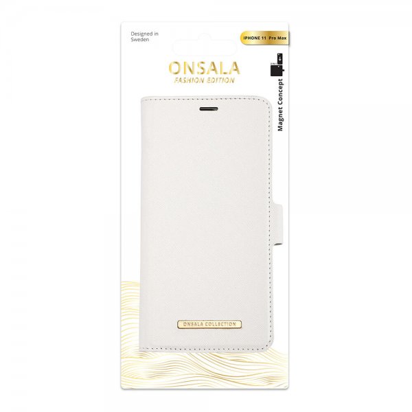 iPhone 11 Pro Max Fodral Fashion Edition Löstagbart Skal Saffiano Vit