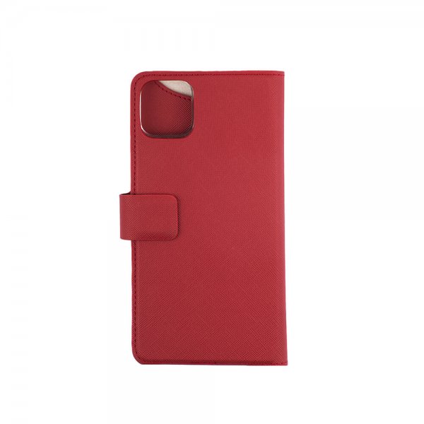 iPhone 11 Pro Max Fodral Fashion Edition Löstagbart Skal Saffiano Röd