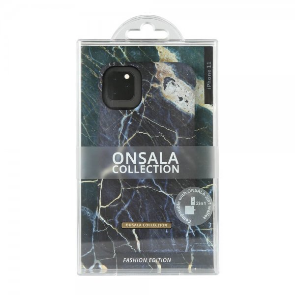 iPhone 11 Skal Fashion Edition Black Galaxy Marble