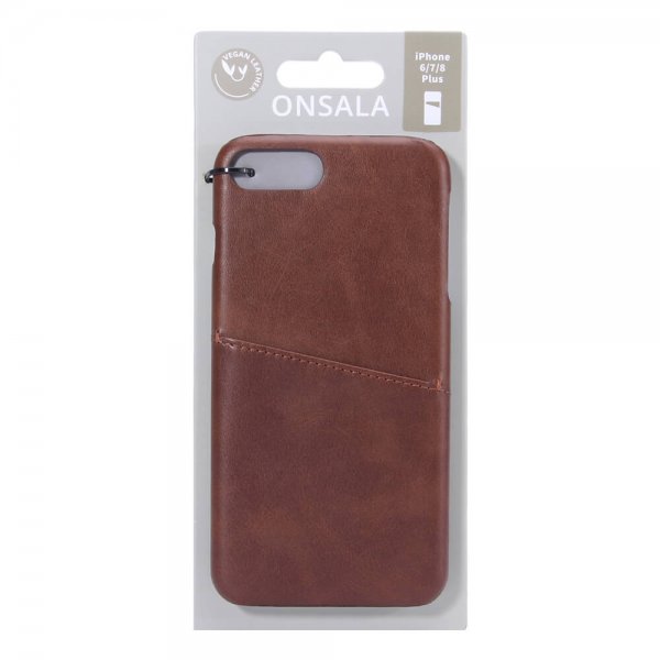 iPhone 6/6S Plus/iPhone 7 Plus/iPhone 8 Plus Skal med ett Kortfack Brun