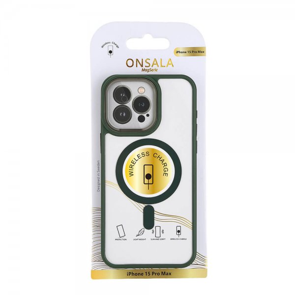 iPhone 15 Pro Max Skal Bumper MagSeries Grön
