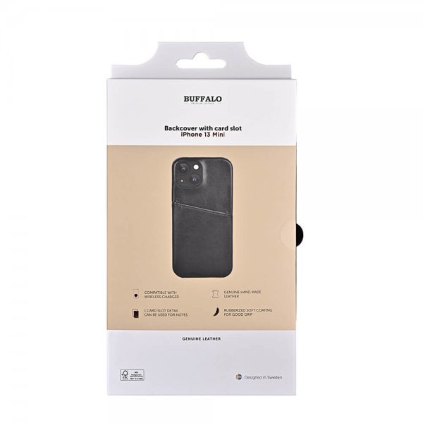 iPhone 13 Mini Skal Backcover with Card Slot Svart