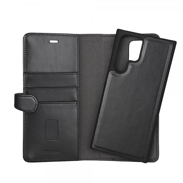 Samsung Galaxy S22 Ultra Fodral 2-in-1 Detachable Wallet Svart