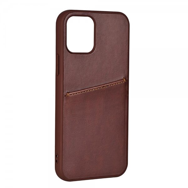 iPhone 13 Mini Skal Backcover with Card Slots Brun