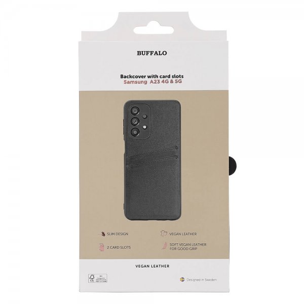 Samsung Galaxy A23 5G Skal Backcover with Card Slots Svart