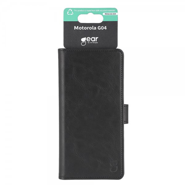 Motorola Moto G04 Fodral 3 Kortfack Svart