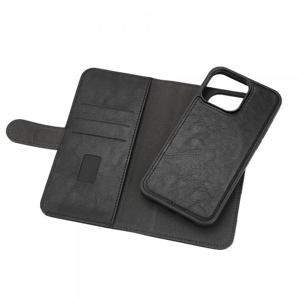 iPhone 15 Pro Max Fodral 3 Kortfack Löstagbart Skal MagSeries Svart