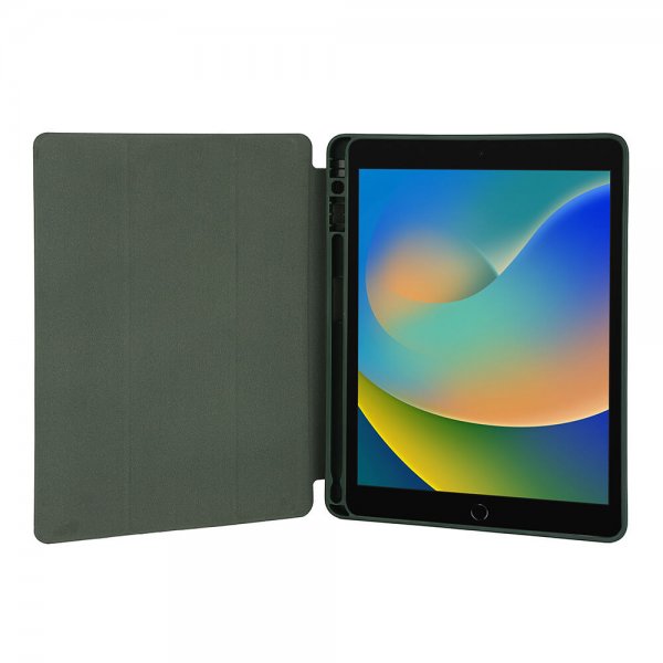 iPad 10.2 (gen 7/8/9) Fodral Trifold Stand Folio Grön