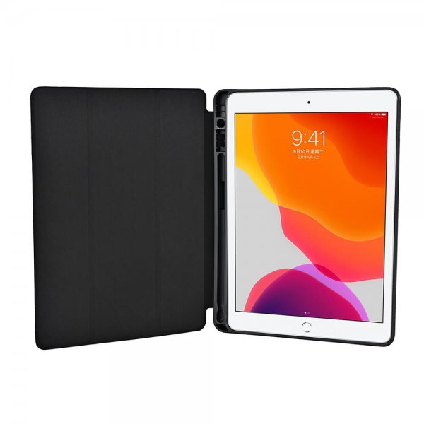 iPad 10.2 (gen 7/8/9) Fodral Trifold Stand Folio Svart