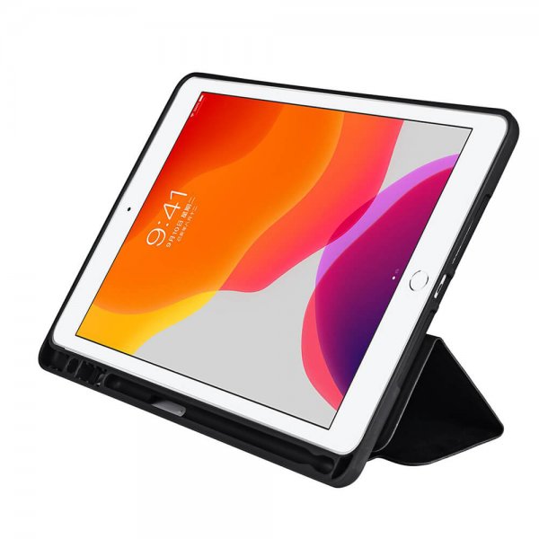 iPad 10.2 (gen 7/8/9) Fodral Trifold Stand Folio Svart