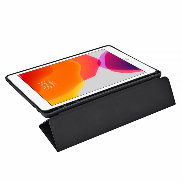 iPad 10.2 (gen 7/8/9) Fodral Trifold Stand Folio Svart