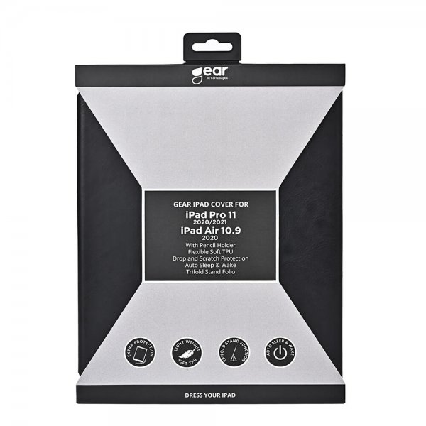 iPad Air 10.9 (gen 4/5) Fodral Trifold Stand Folio Svart