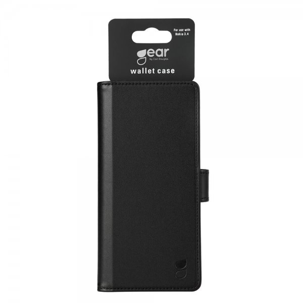 Nokia 3.4 Fodral 3 Kortfack Svart