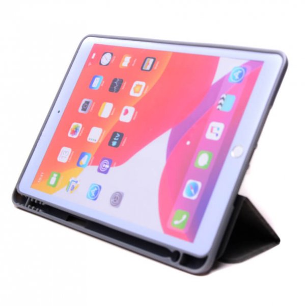 iPad 10.2 (gen 7/8/9) Fodral Trifold Stand Folio Grå
