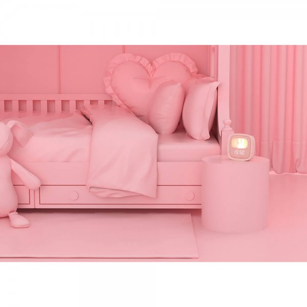 Väckarklocka med Nattlampa Billy Clock Rosa