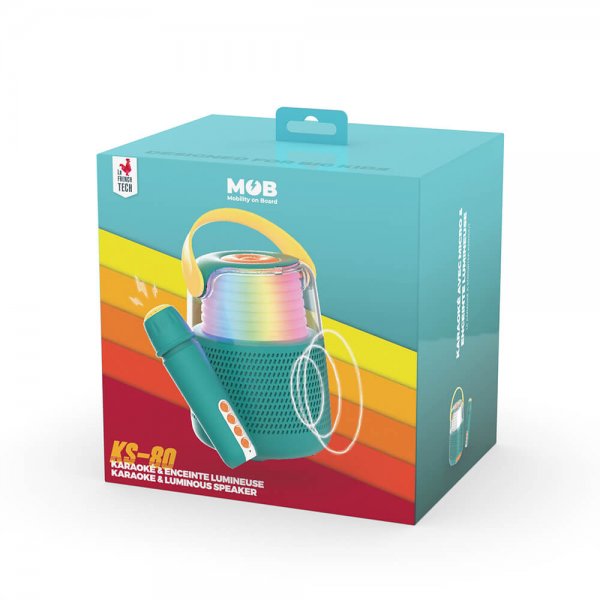 Högtalare Karaoke Kit LED Blå