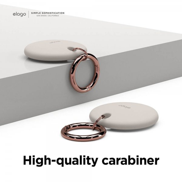 Fodral med Nyckelring för AirTag Ljusgrå