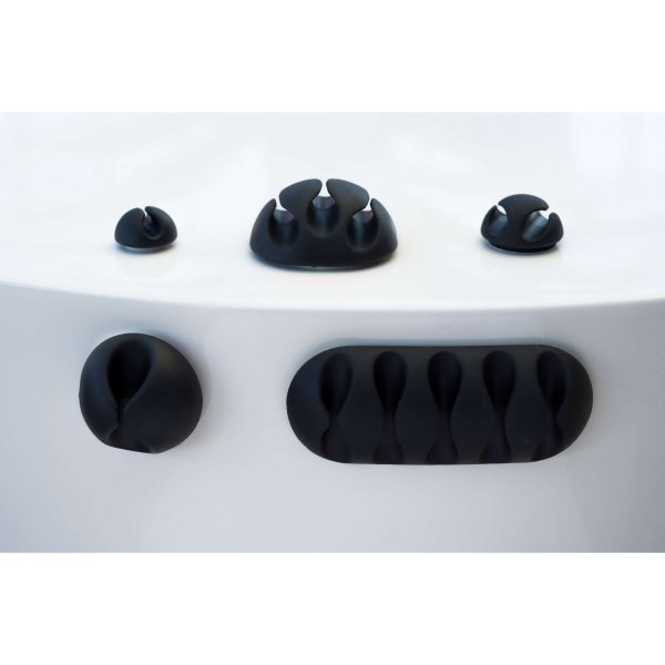 Kabelclips Tidy 10pack Svart