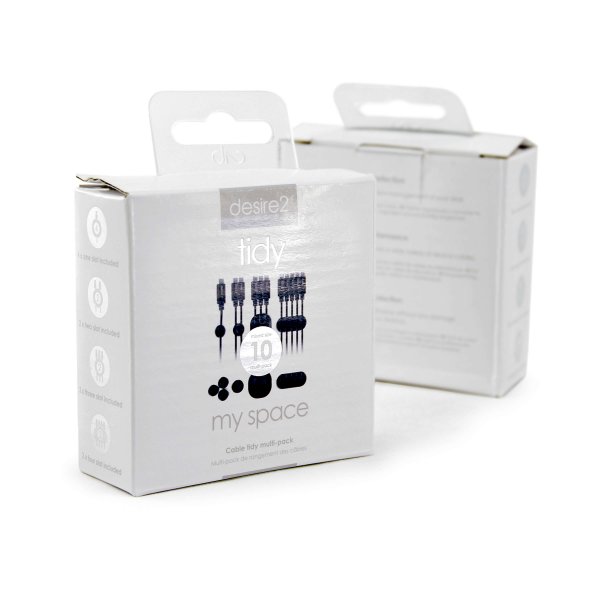 Kabelclips Tidy 10pack Svart