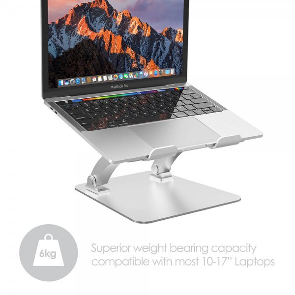 Laptopställ Dual Pivot Riser Justerbar Aluminium