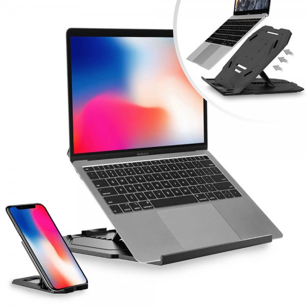 2-i-1 Portabelt Laptopställ Roterbart