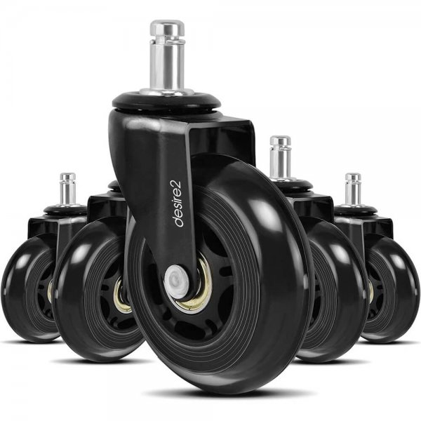 Gummihjul 22mm för Universalstolar 5-pk
