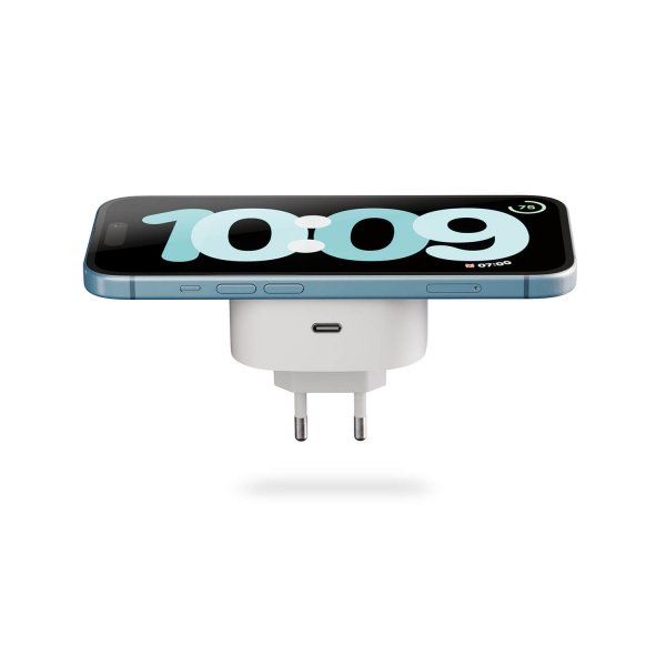 Trådlös Laddare Väggadapter Qi2 MagSafe Vit