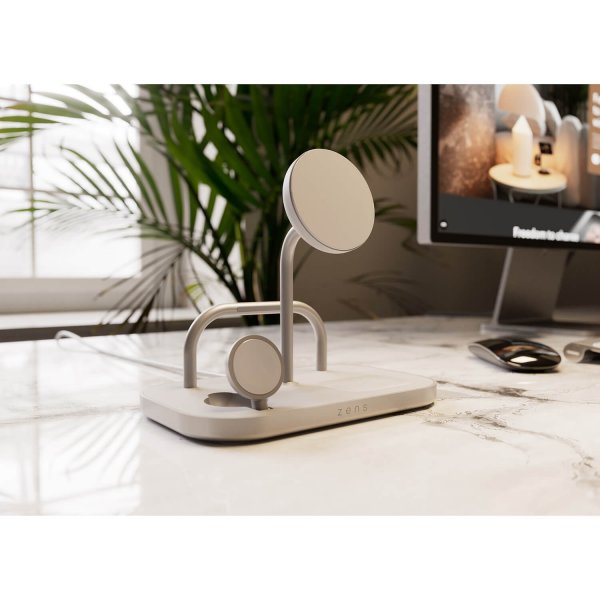 Trådlös Laddare 4-1 Qi2 MagSafe Vit