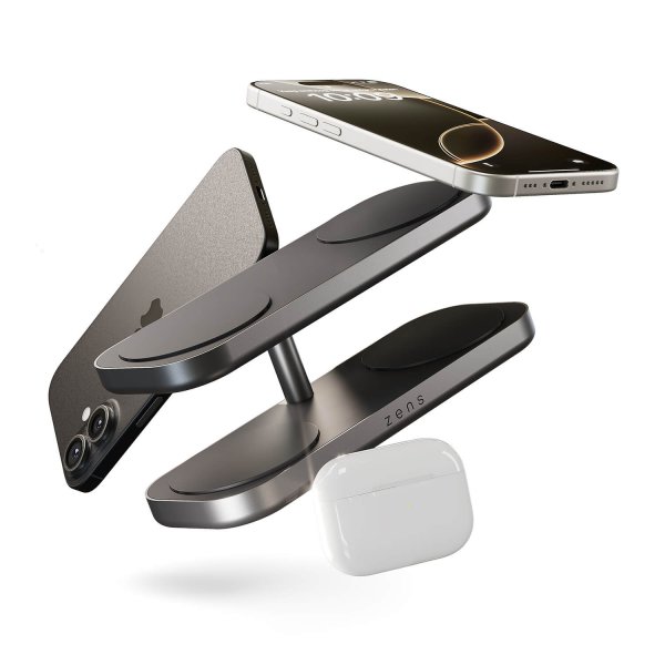 Trådlös Laddare Quattro Pro 4 Qi2 MagSafe Svart