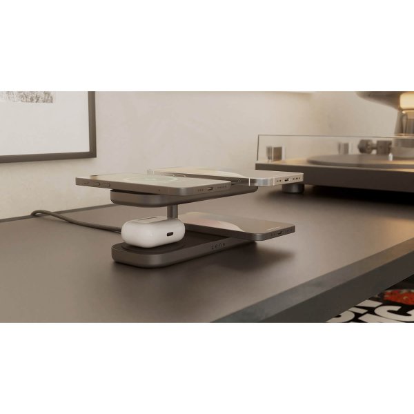 Trådlös Laddare Quattro Pro 4 Qi2 MagSafe Svart