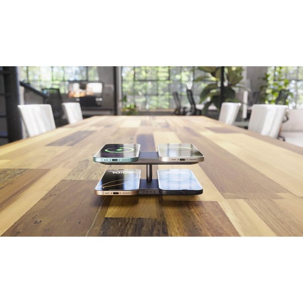 Trådlös Laddare Quattro Pro 4 Qi2 MagSafe Svart